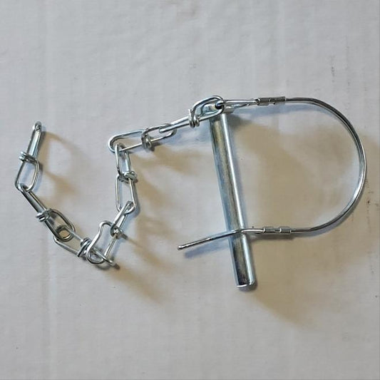 5/16" pin with clip and chain