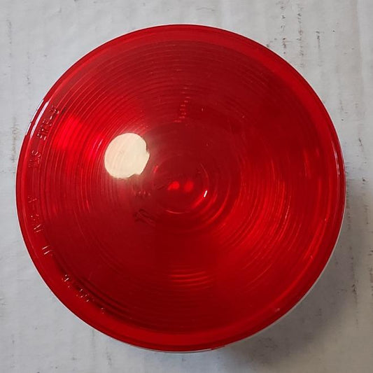 4" Round red incandescent light