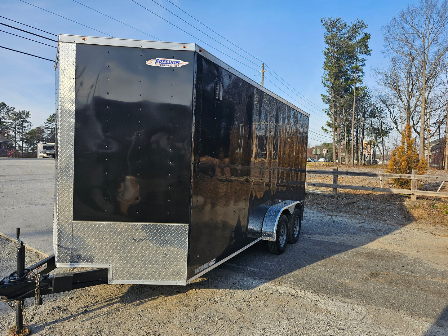 7X16 Black Enclosed Trailer ( SOLD AT COST)