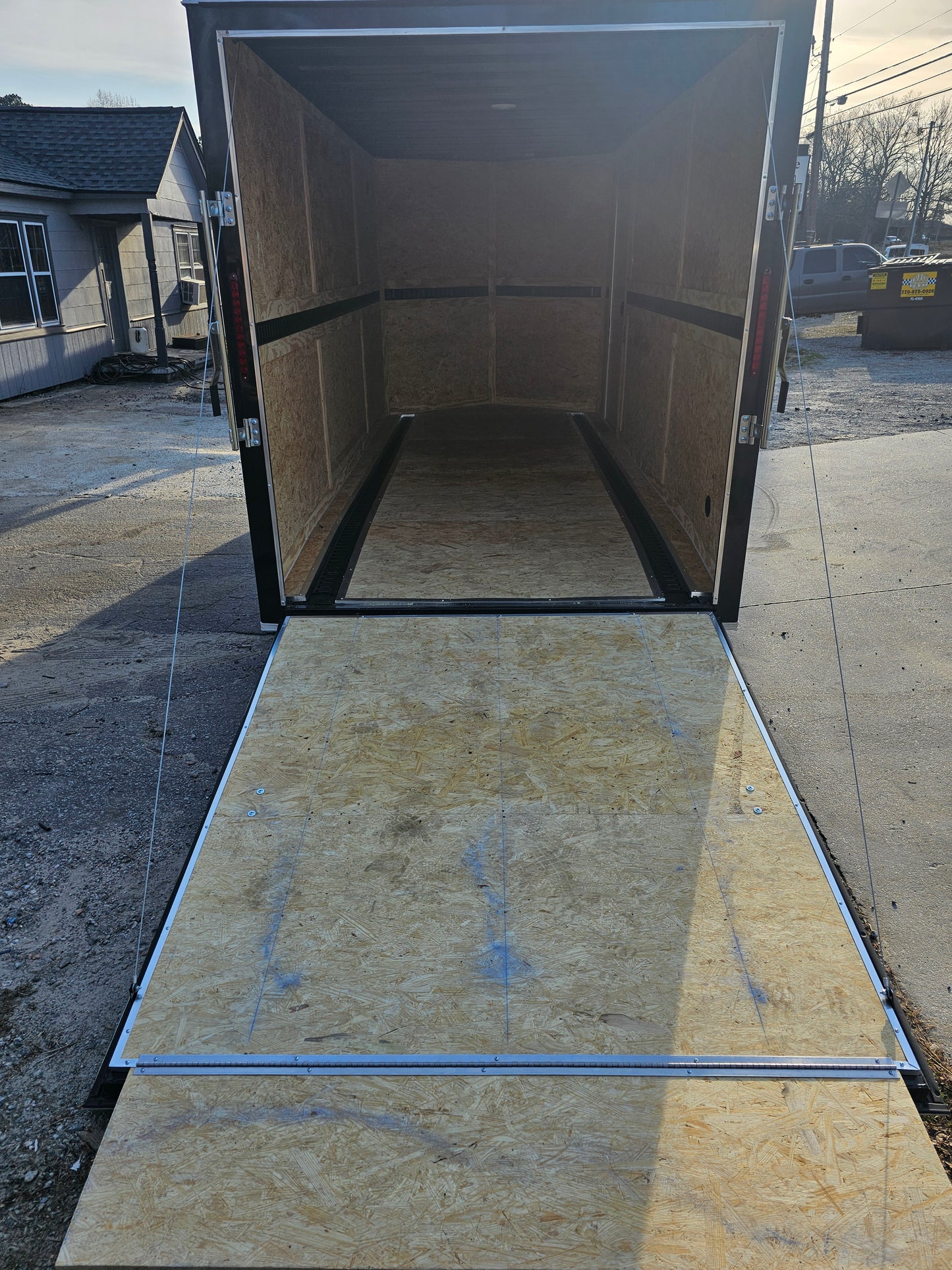 7X16 Black Enclosed Trailer ( SOLD AT COST)