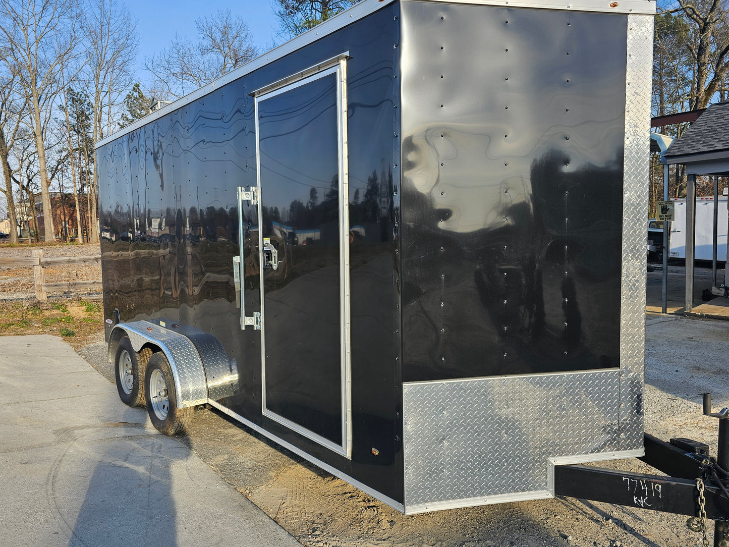 7X16 Black Enclosed Trailer ( SOLD AT COST)