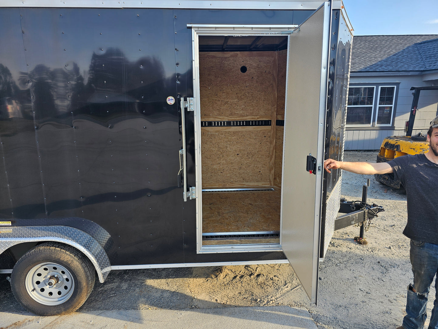 7X16 Black Enclosed Trailer ( SOLD AT COST)